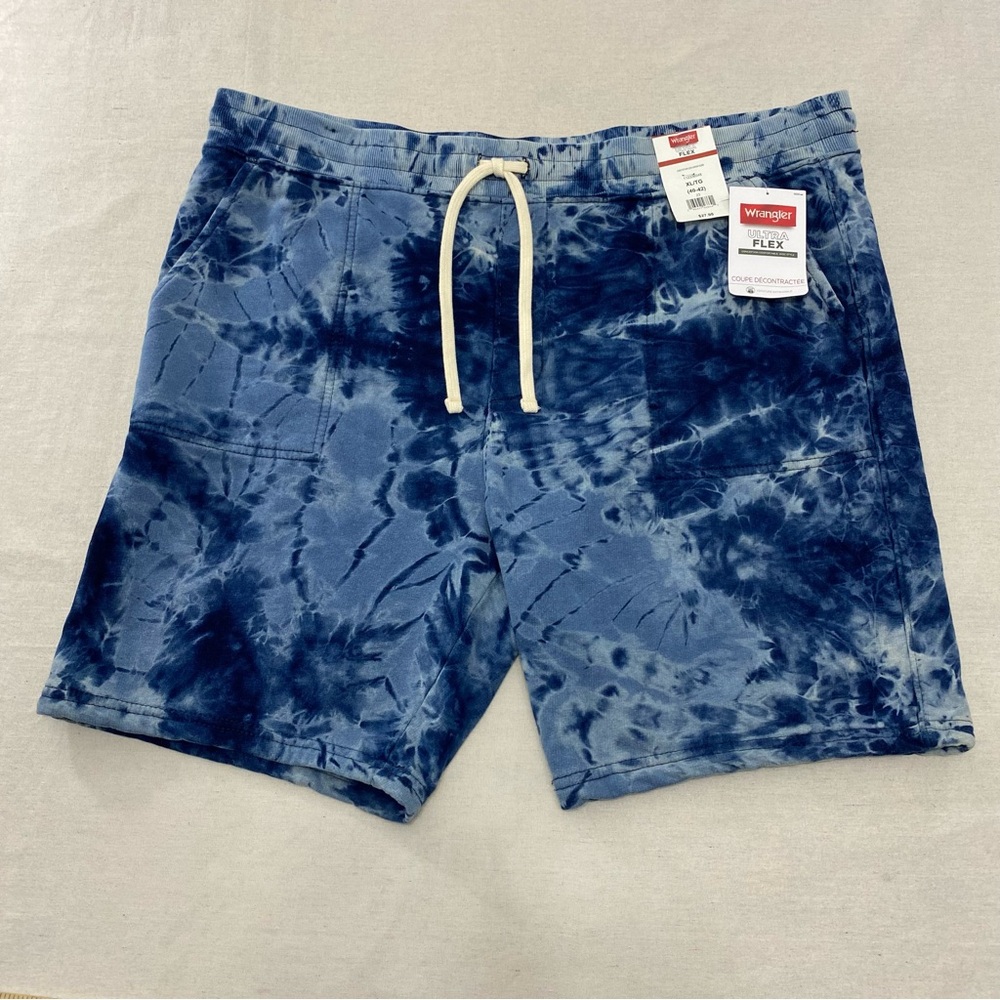 Wrangler Ultra Flex Sweatpant Shorts Men's XL Blue Athletic Athlesiure NWT